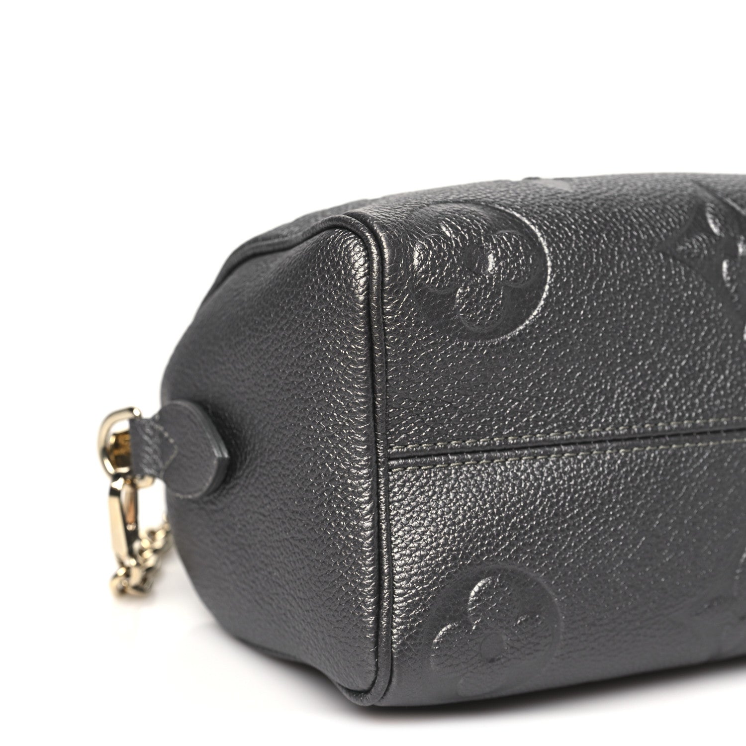Louis Vuitton Shimmery Empreinte Monogram Giant Speedy Bandouliere 20 Gun Metal 8 of 9