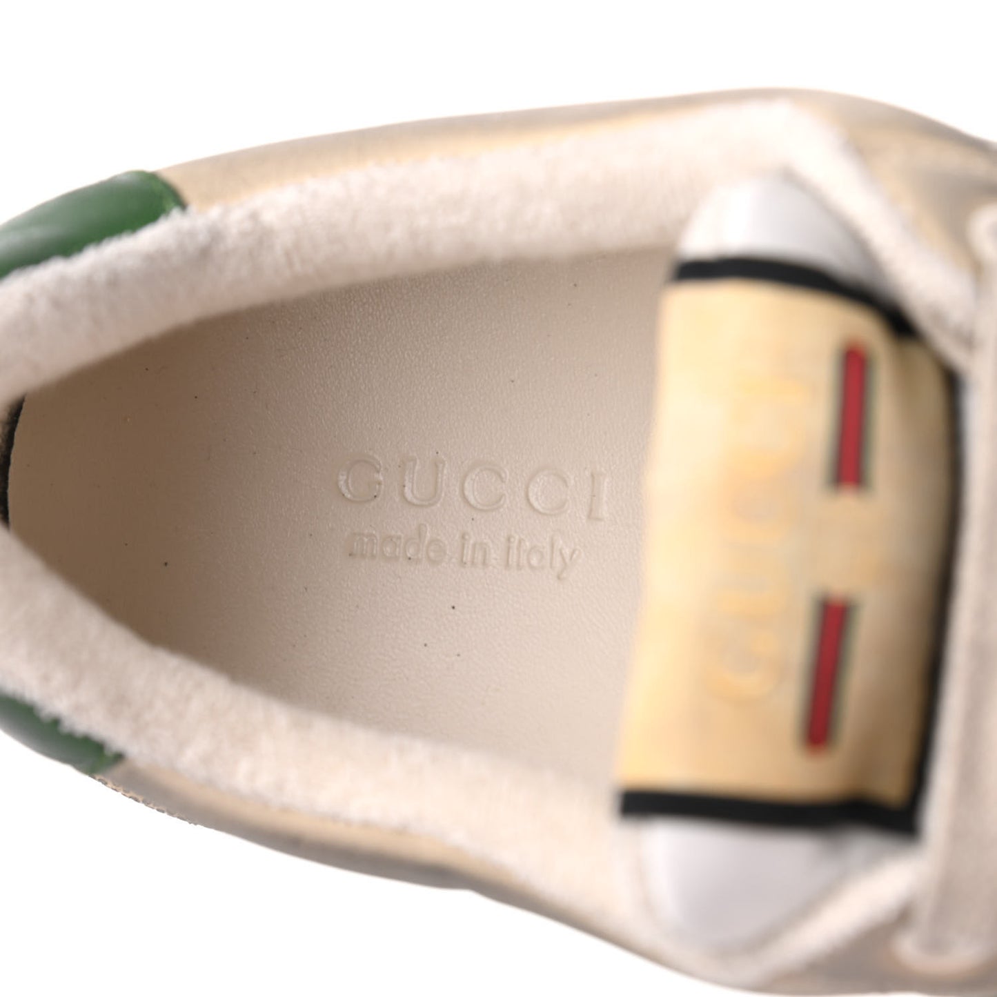 GG Monogram Nubuck Web Womens Screener Sneakers 39 New Sand Dusty Milk Vintage Green