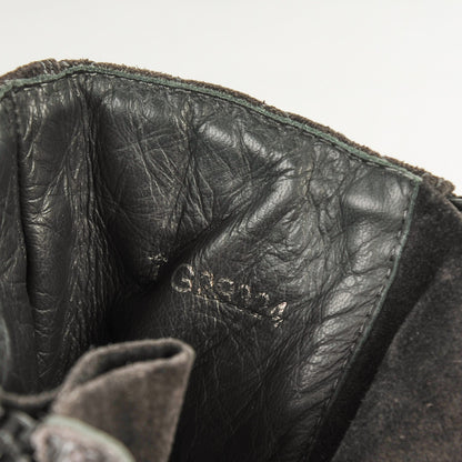 Chanel Suede Calfskin Quilted Combat Boots 39.5 Grey 7 of 7