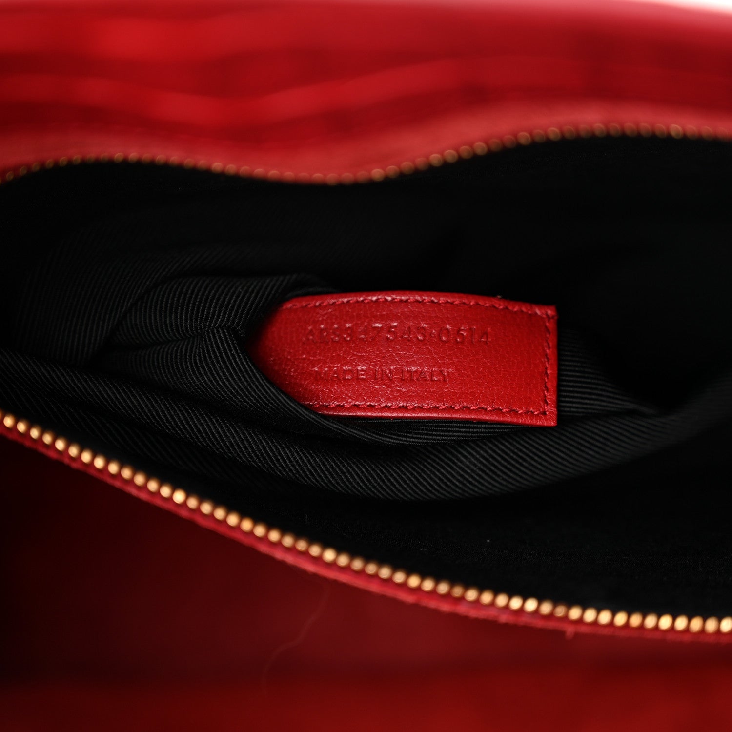 Saint Laurent Calfskin Crocodile Embossed Large Sac De Jour Carryall Lipstick Red 6 of 10