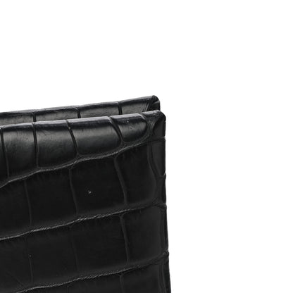 Hermes Matte Alligator Calvi Card Case Black 14 of 14
