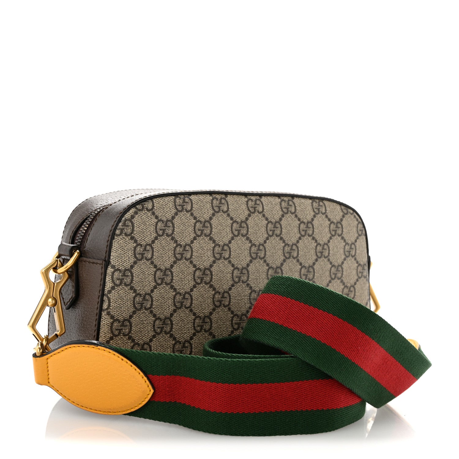 Gucci GG Supreme Monogram Web Neo Vintage Shoulder Bag Beige New Acero Crop 3 of 14