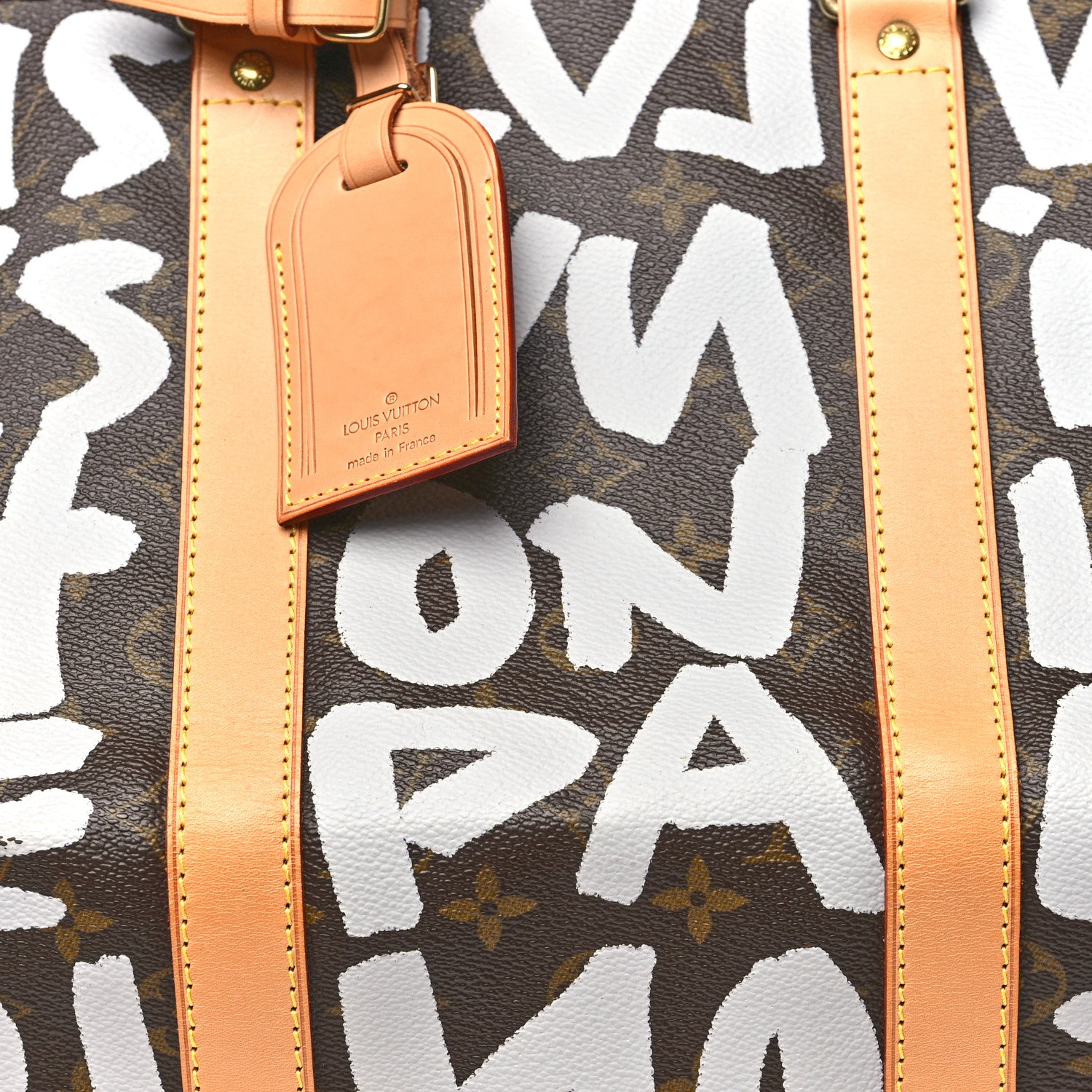 Louis Vuitton Monogram Graffiti Keepall 50 Silver 7 of 9