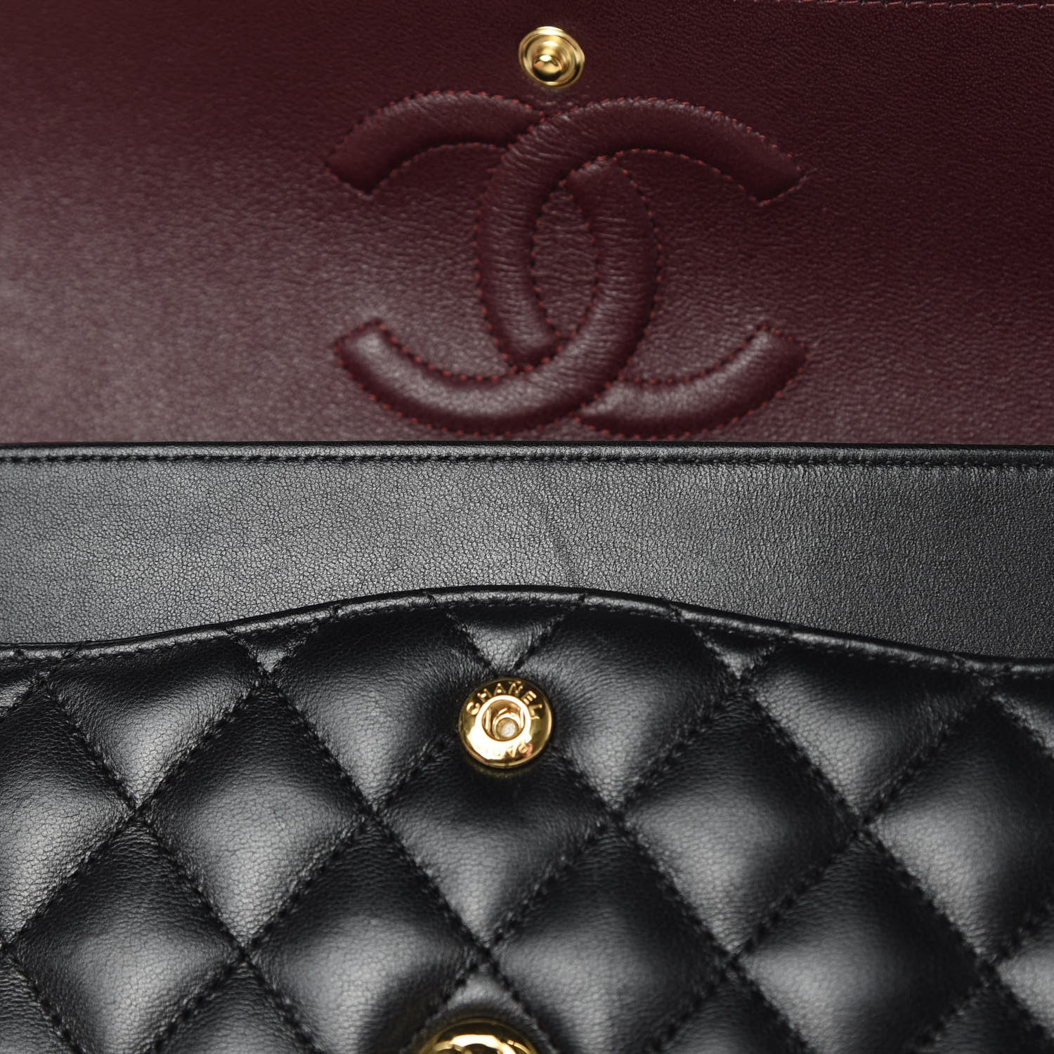 Chanel Lambskin Quilted Medium Double Flap Black 11 of 14
