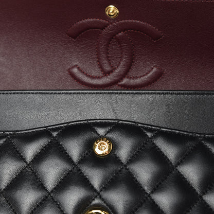 Chanel Lambskin Quilted Medium Double Flap Black 11 of 14