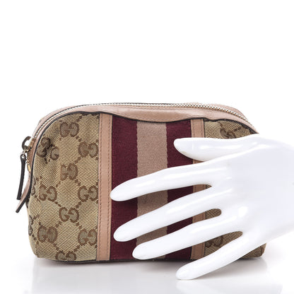 Gucci Monogram Web Small Cosmetic Case Bordeaux 2 of 10
