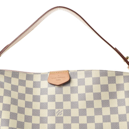 Louis Vuitton Damier Azur Graceful MM Rose Ballerine 10 of 11