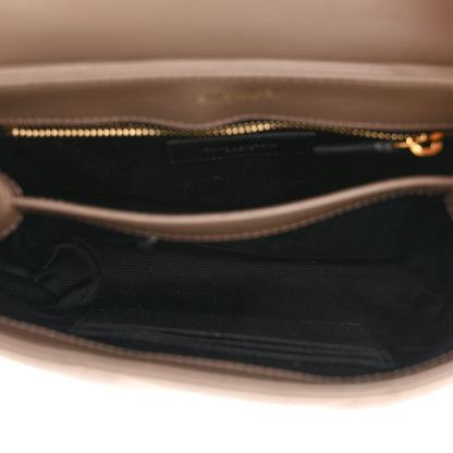 Saint Laurent Calfskin Y Quilted Monogram Toy Loulou Crossbody Bag Taupe 5 of 15