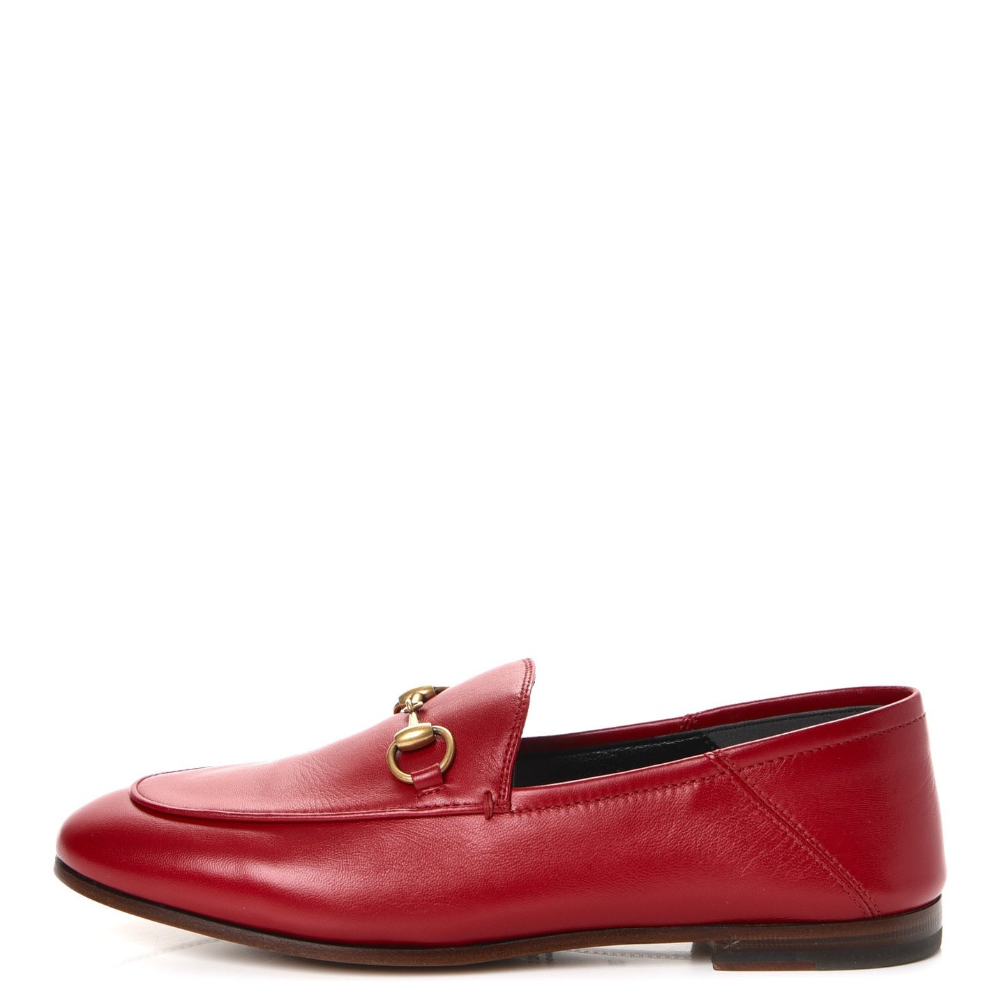 Lambskin Womens Brixton Horsebit Loafers 36 Hibiscus Red