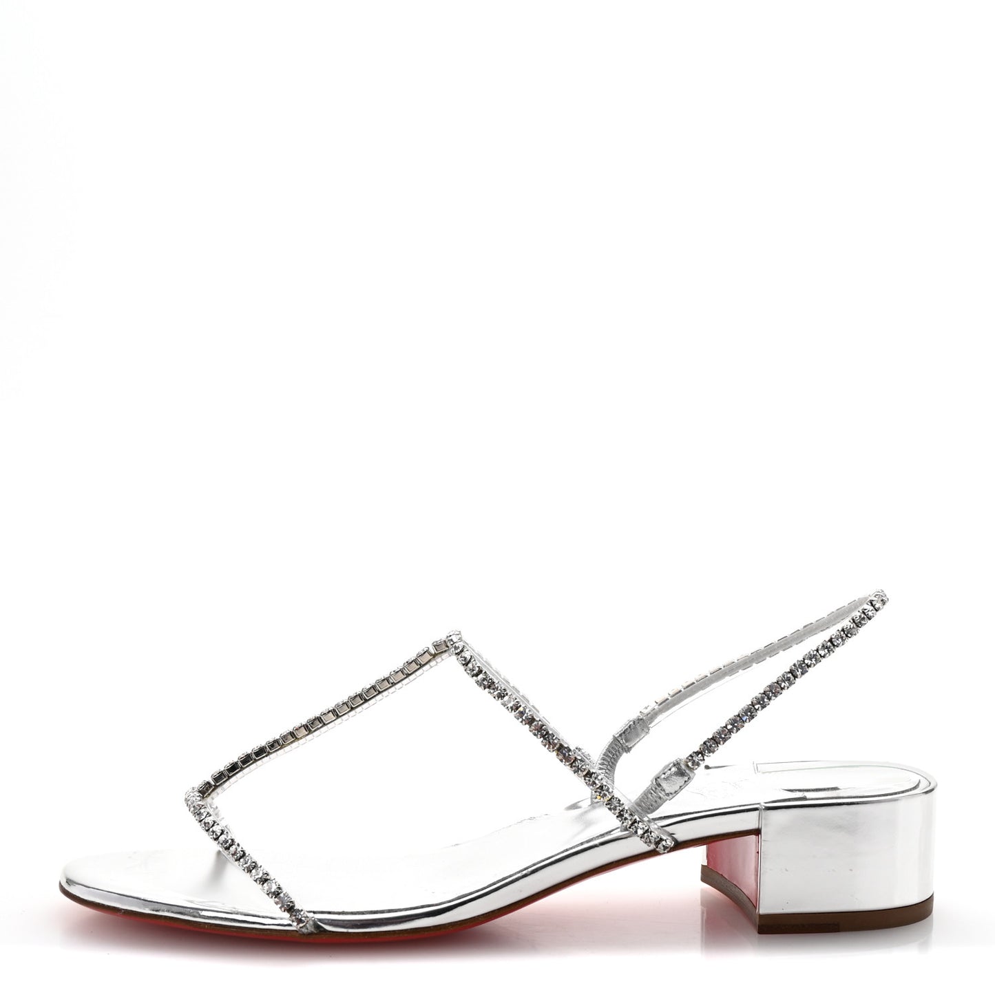 Specchio PVC Crystal Simple Queenie Sandals 39 Silver