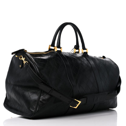 Chanel Calfskin Stitched Duffel Bag Black 3 of 20