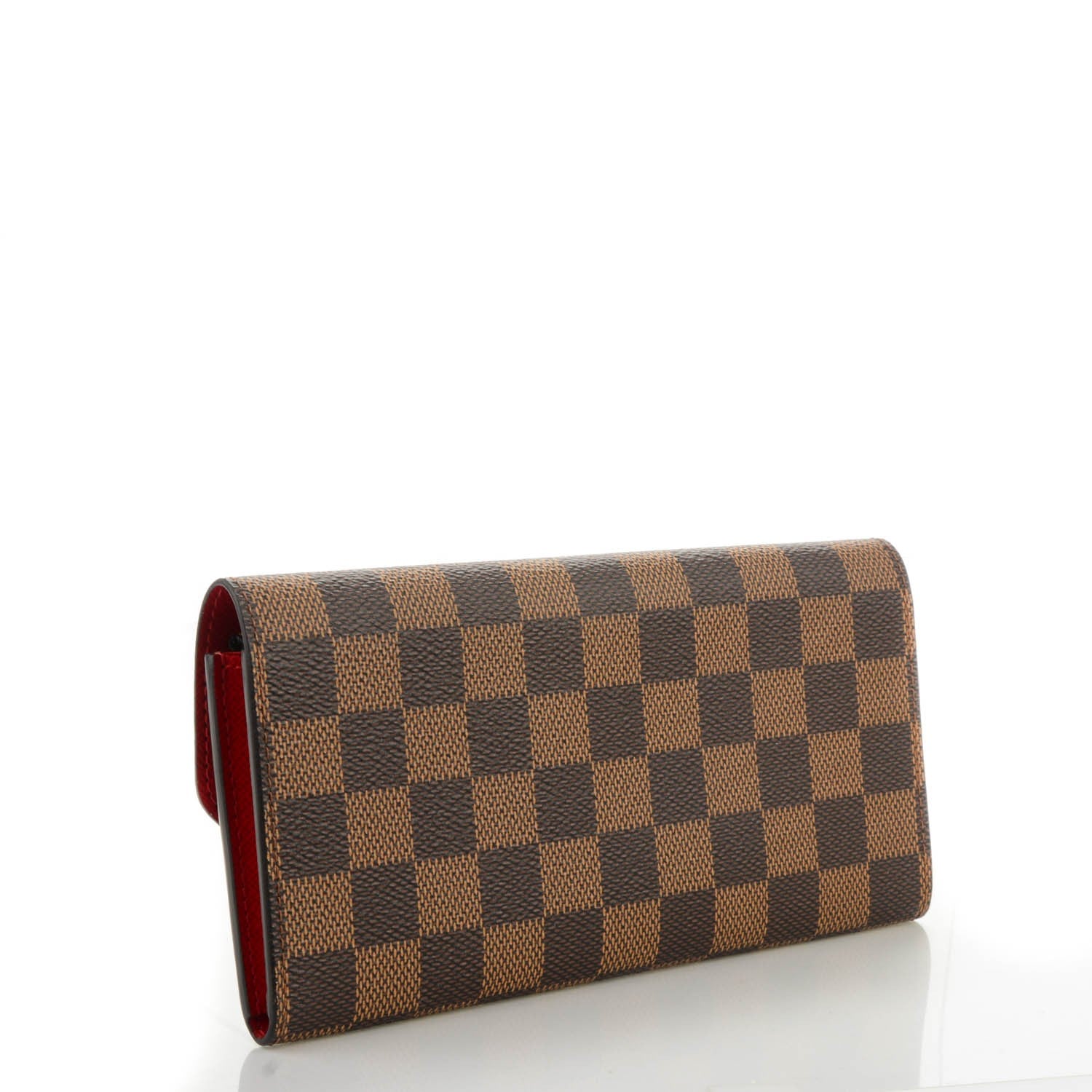 Louis Vuitton Damier Ebene Emilie Wallet Red 3 of 7