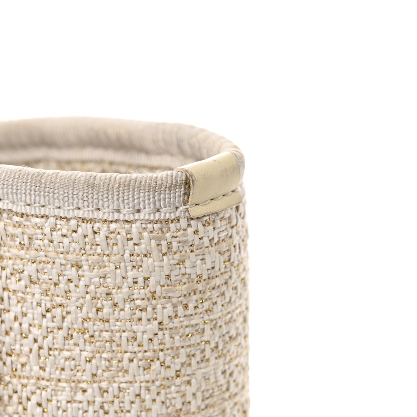 Lurex Boucle Small Deauville Tote Ivory