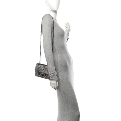 Chanel Metallic Calfskin Quilted Lucky Charms 2.55 Reissue 224 Flap Dark Silver 2 of 11