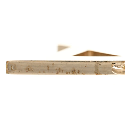 Chanel Metal Cha-Nel Logo Drop Earrings Gold 7 of 7