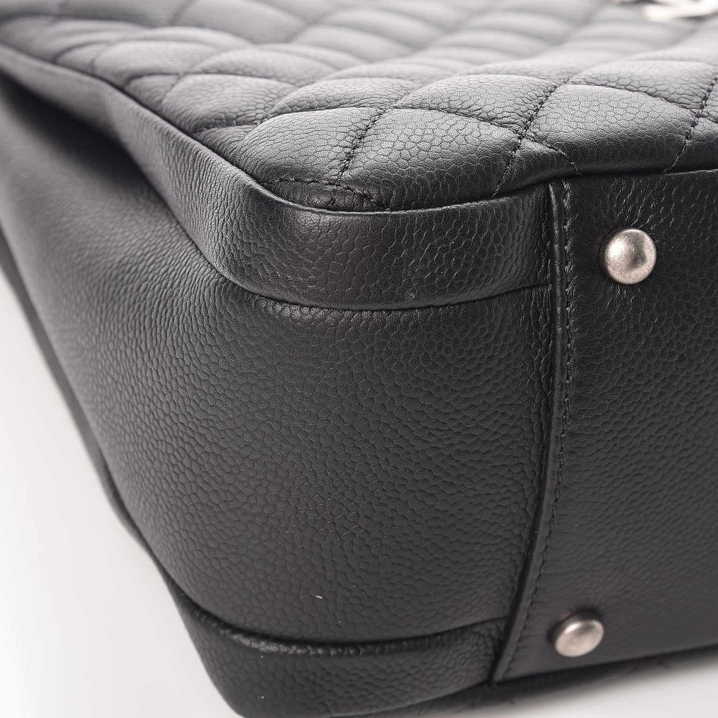 Caviar Quilted Urban Companion Shopping Tote Black