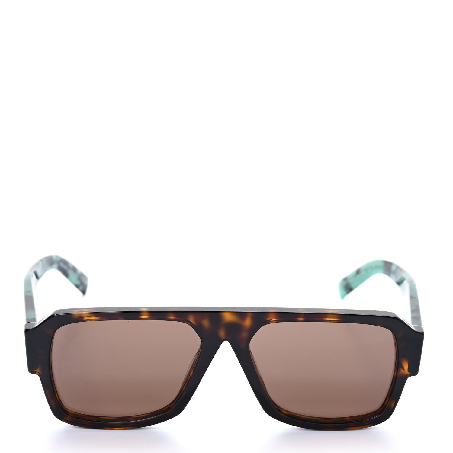 Prada Acetate Symbole Sunglasses SPR 22Y Tortoise Green 2 of 7