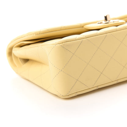 Chanel Lambskin Quilted Small Double Flap Yellow 6 of 11