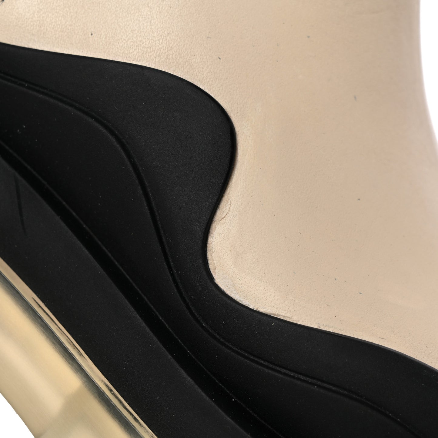 Calfskin The Tire Cropped Chelsea Boots 38 Wax Black Transparent
