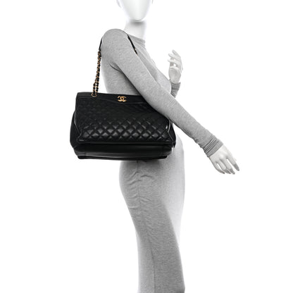 Chanel Lambskin Quilted Coco Vintage Tote Black 2 of 13