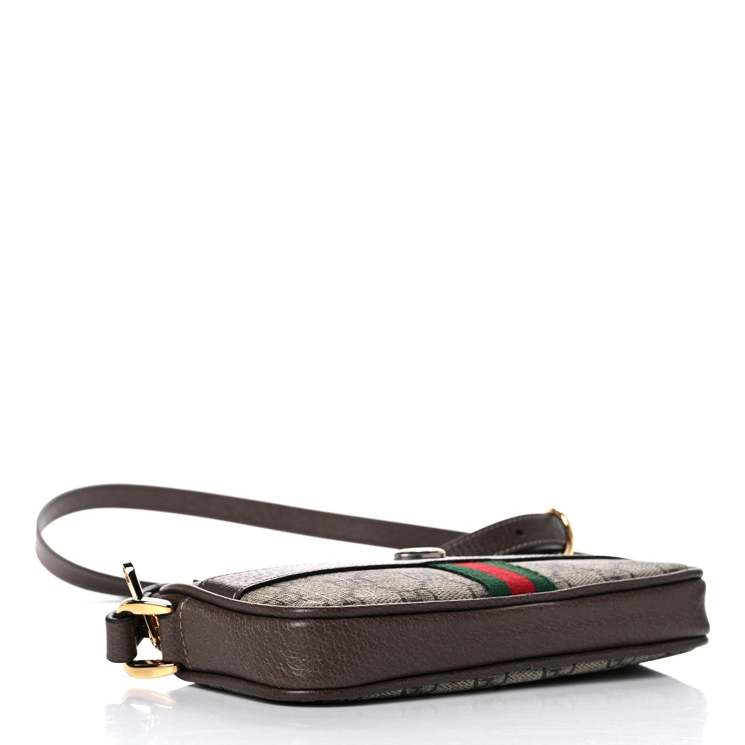 Gucci GG Supreme Monogram Web Mini Ophidia GG Bag Brown 4 of 11