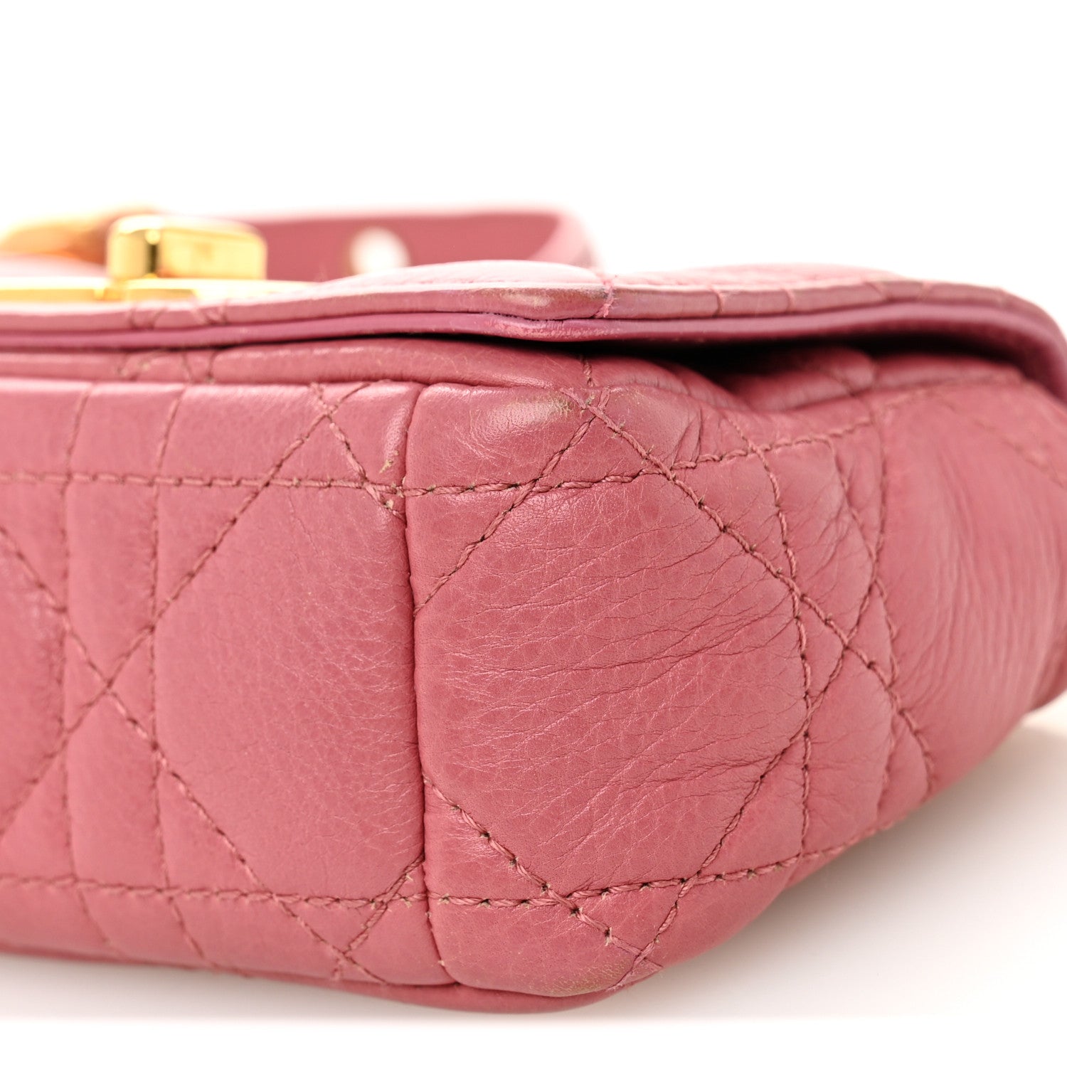 Christian Dior Supple Calfskin Cannage Micro Caro Bag Pink 9 of 9