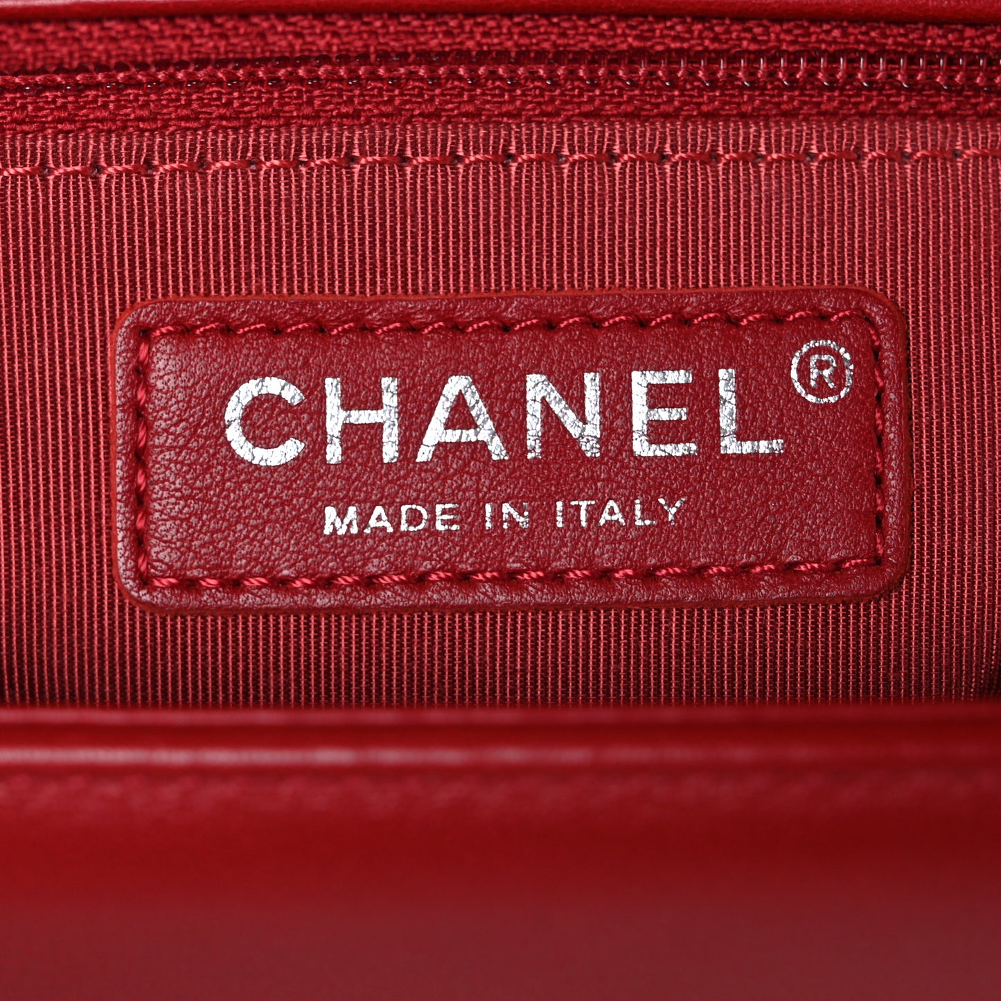 Lambskin Quilted New Medium Boy Flap Red