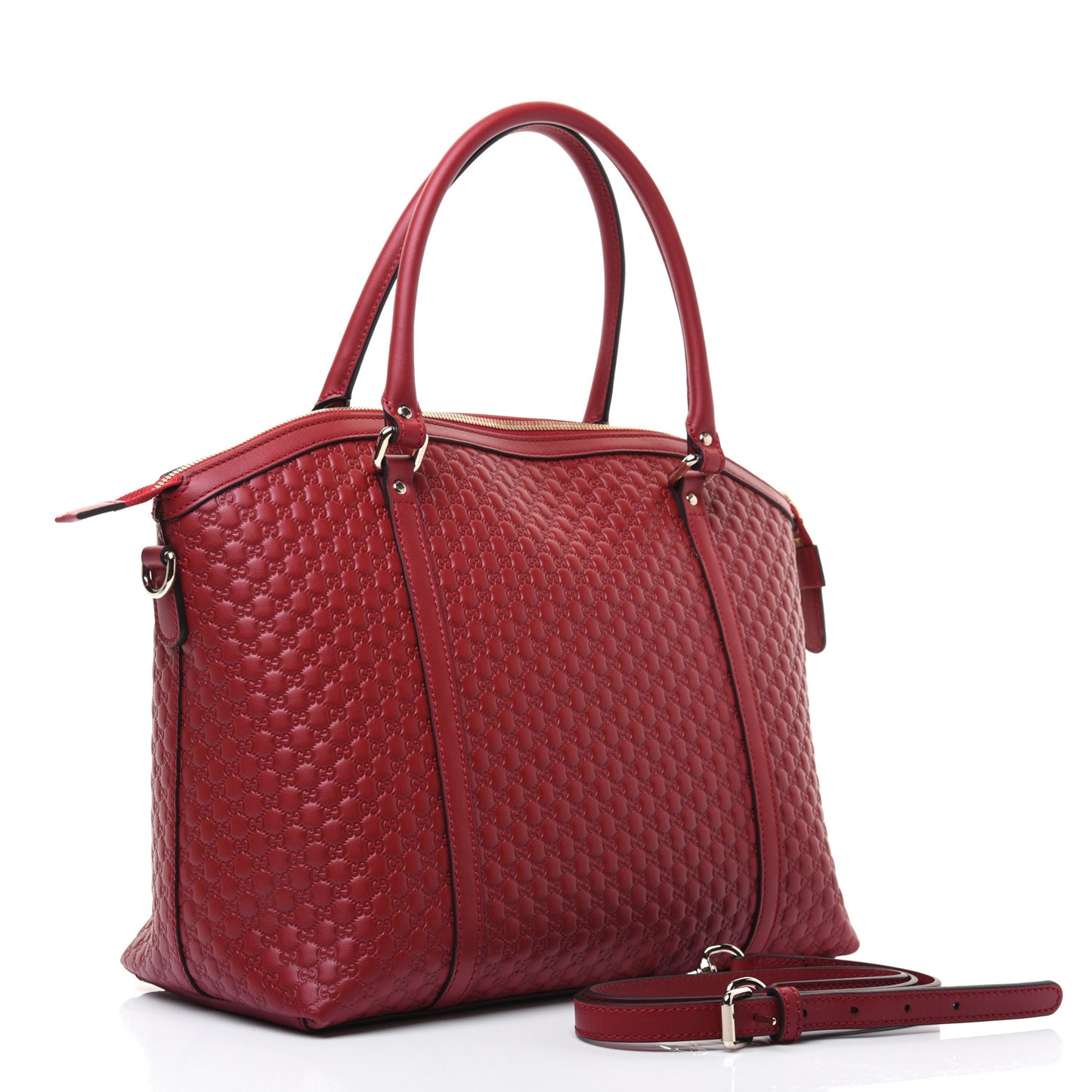 Soft Microguccissima Dome Satchel Red