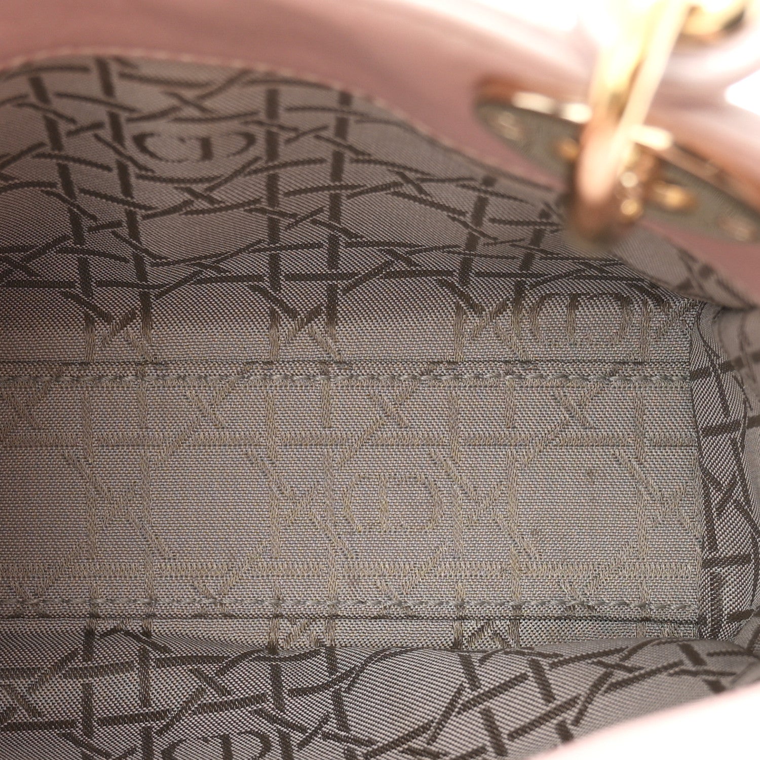 Christian Dior Metallic Lambskin Cannage Mini Lady Dior Lotus 5 of 10
