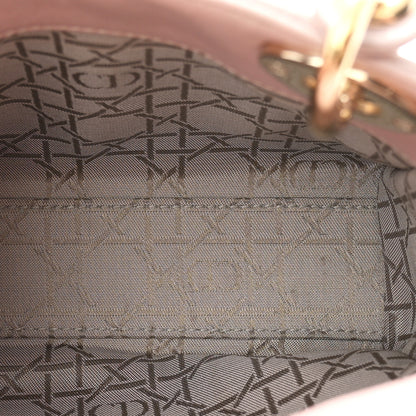 Christian Dior Metallic Lambskin Cannage Mini Lady Dior Lotus 5 of 10