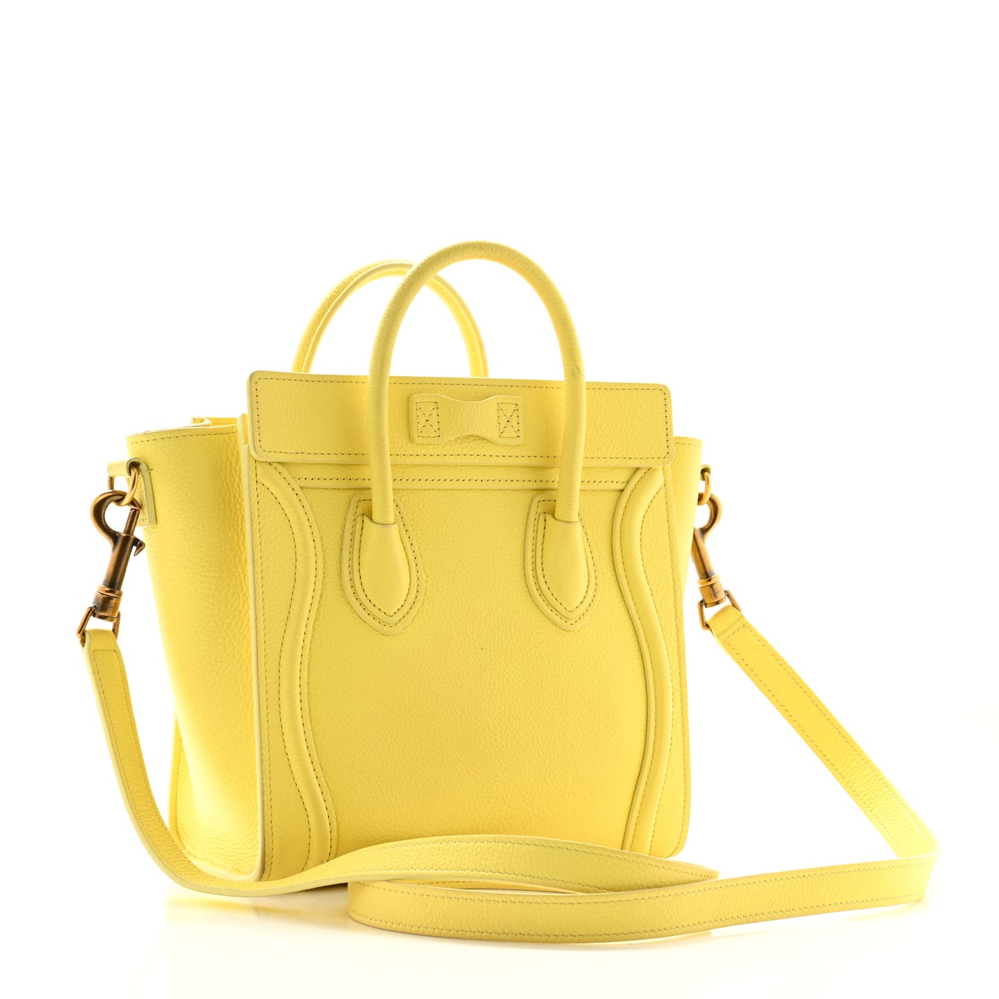 Drummed Calfskin Nano Luggage Acacia