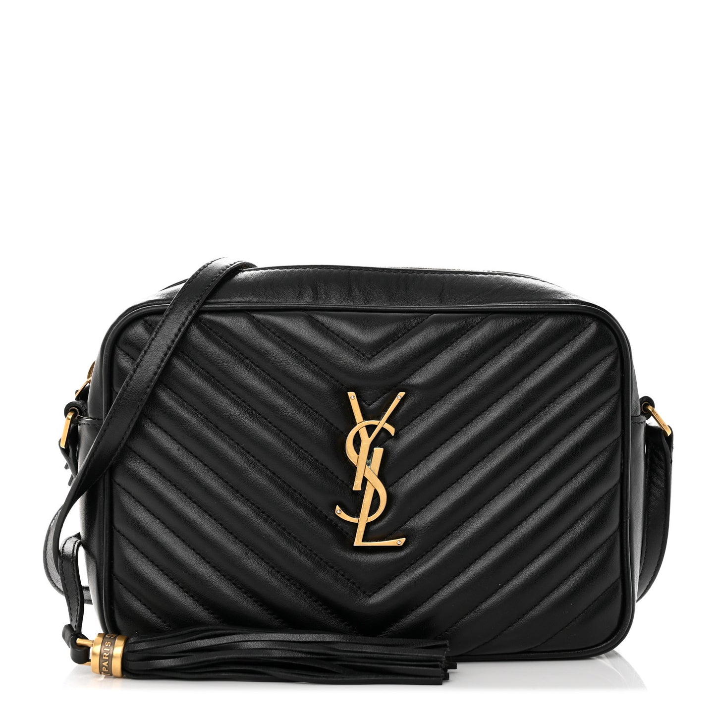 Calfskin Matelasse Monogram Lou Camera Bag Black
