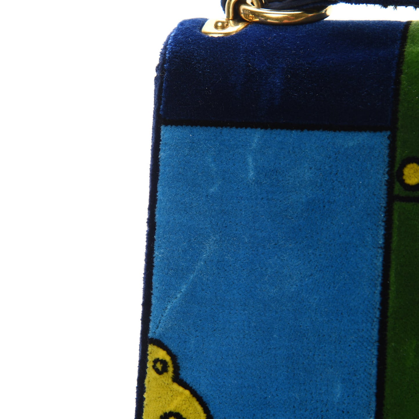 Velvet Cahier Shoulder Bag Azzurro