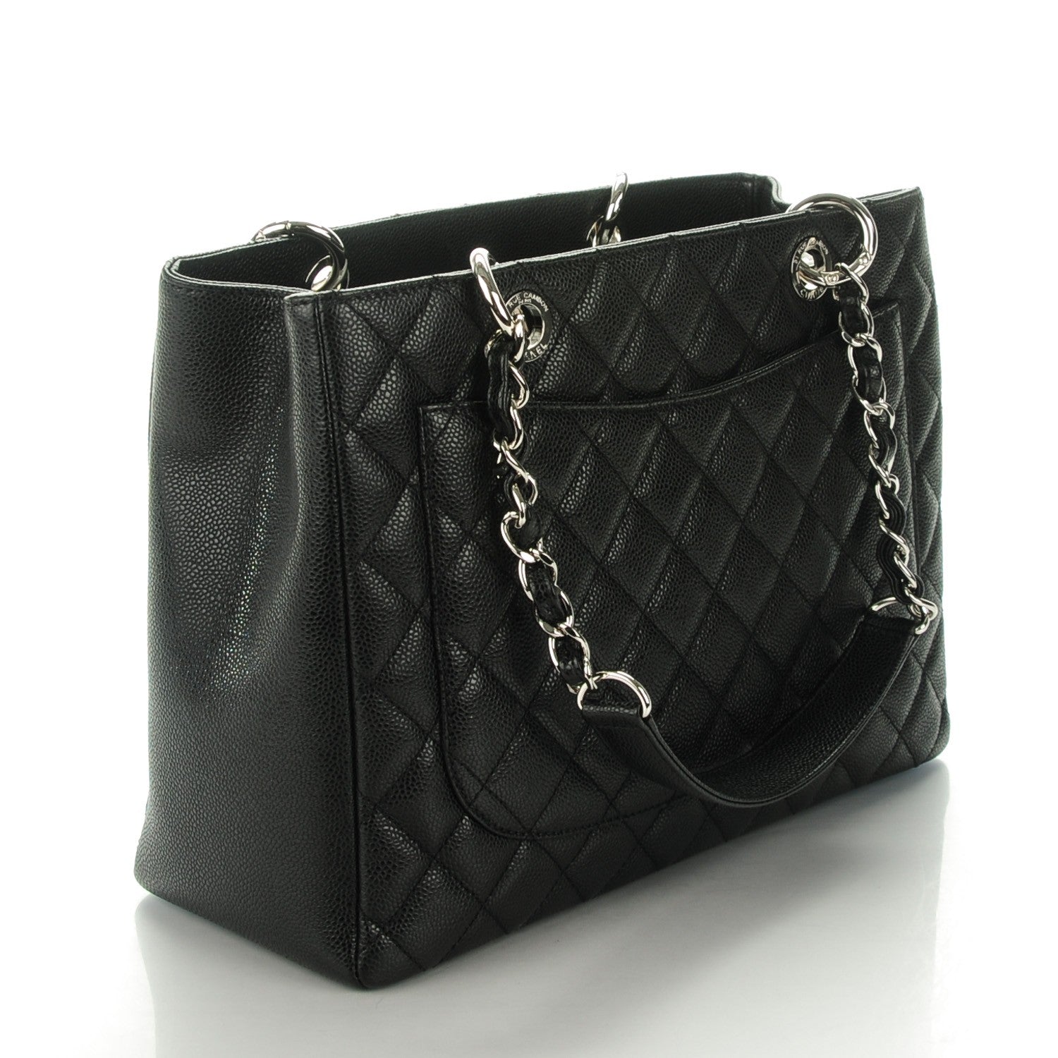 Chanel Caviar Quilted Grand Shopping Tote GST Black 3 of 7