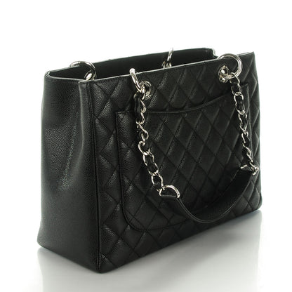 Chanel Caviar Quilted Grand Shopping Tote GST Black 3 of 7
