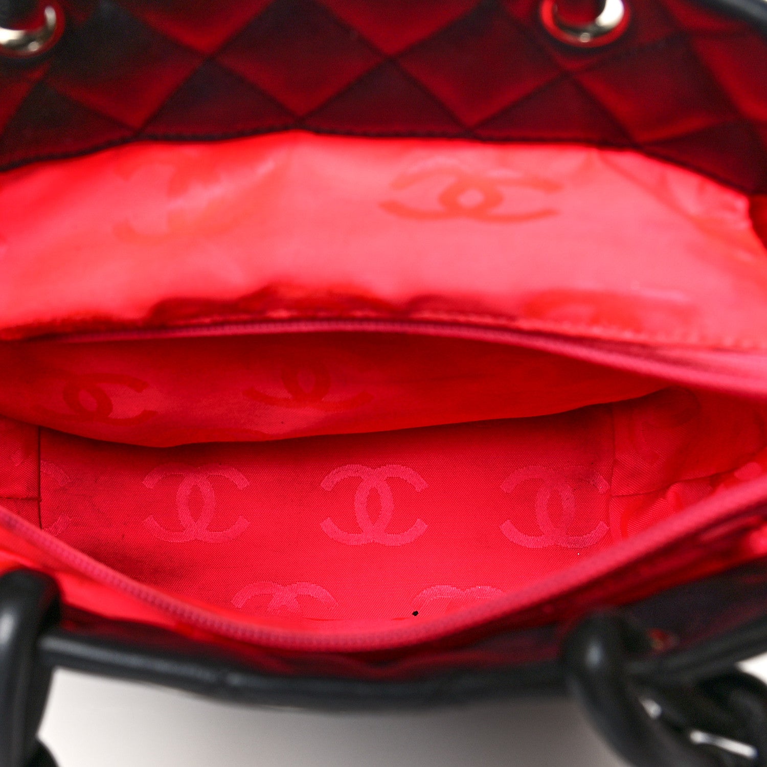 Chanel Calfskin Quilted Medium Cambon Tote Black White 4 of 18