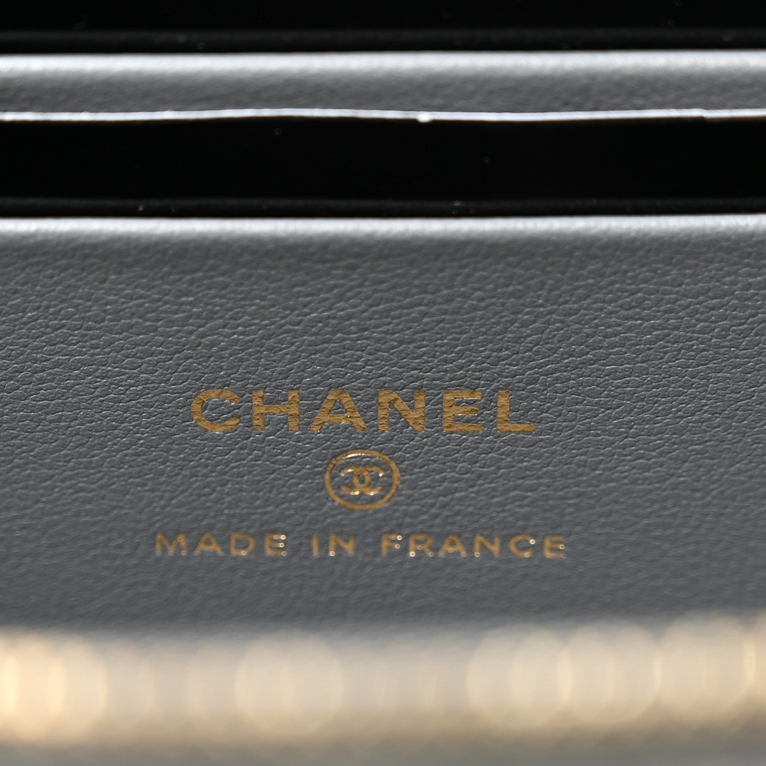 Chanel Patent Quilted Quilted Small Top Handle Vanity Case With Chain Grey 6 of 11