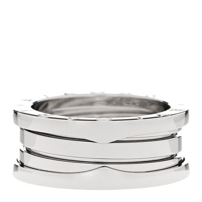 Bulgari 18K White Gold B.Zero1 Two-Band Ring 54 6.75 1 of 8