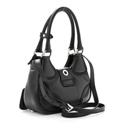 Prada Nappa Soft Padded Re-Edition 2002 Moon Bag Black 3 of 10
