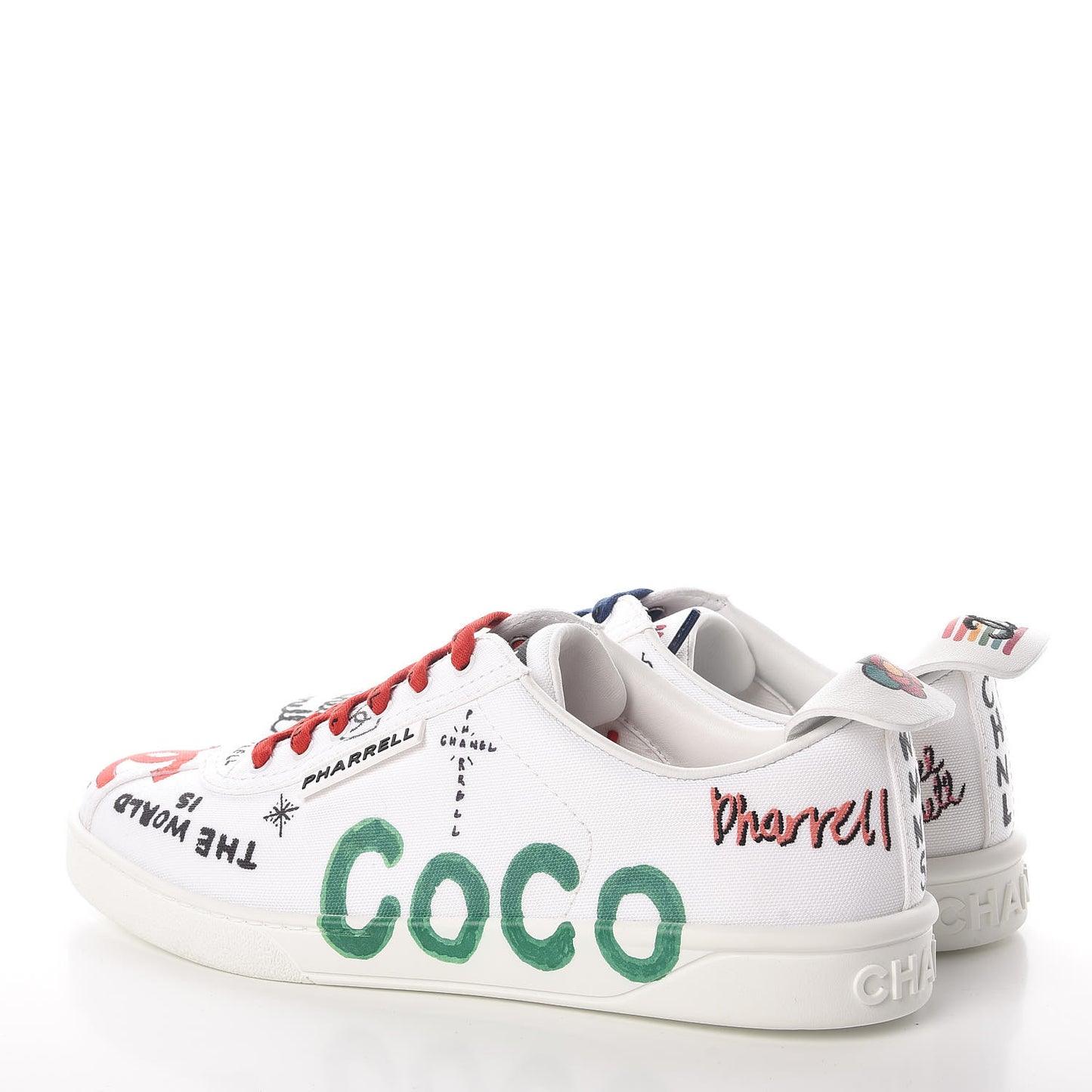 x Pharrell Williams Calfskin Womens Sneakers 39 White