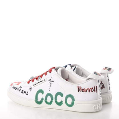 Chanel x Pharrell Williams Calfskin Womens Sneakers 39 White 13 of 14
