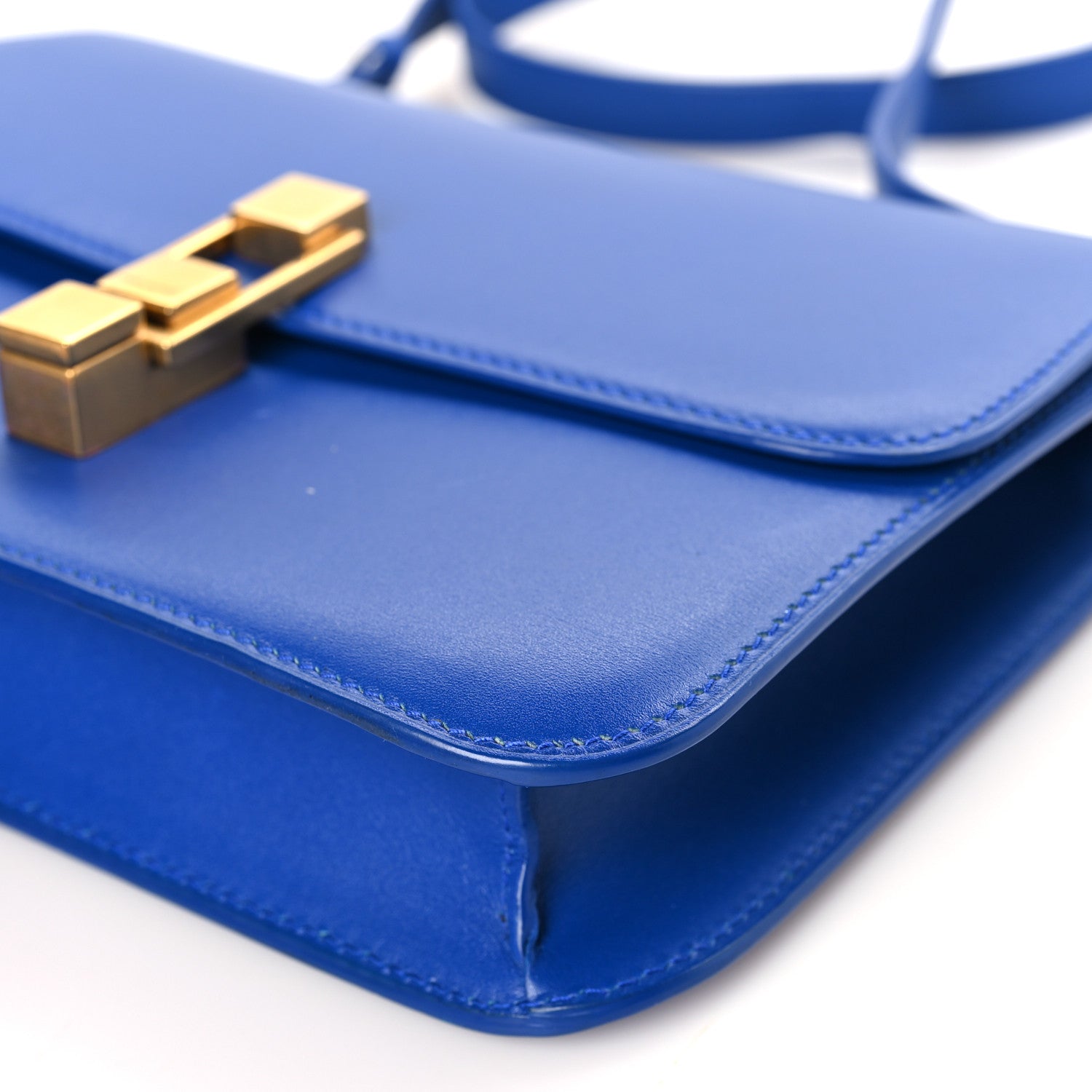 Saint Laurent Smooth Calfskin Carre Satchel Royal Blue 9 of 9