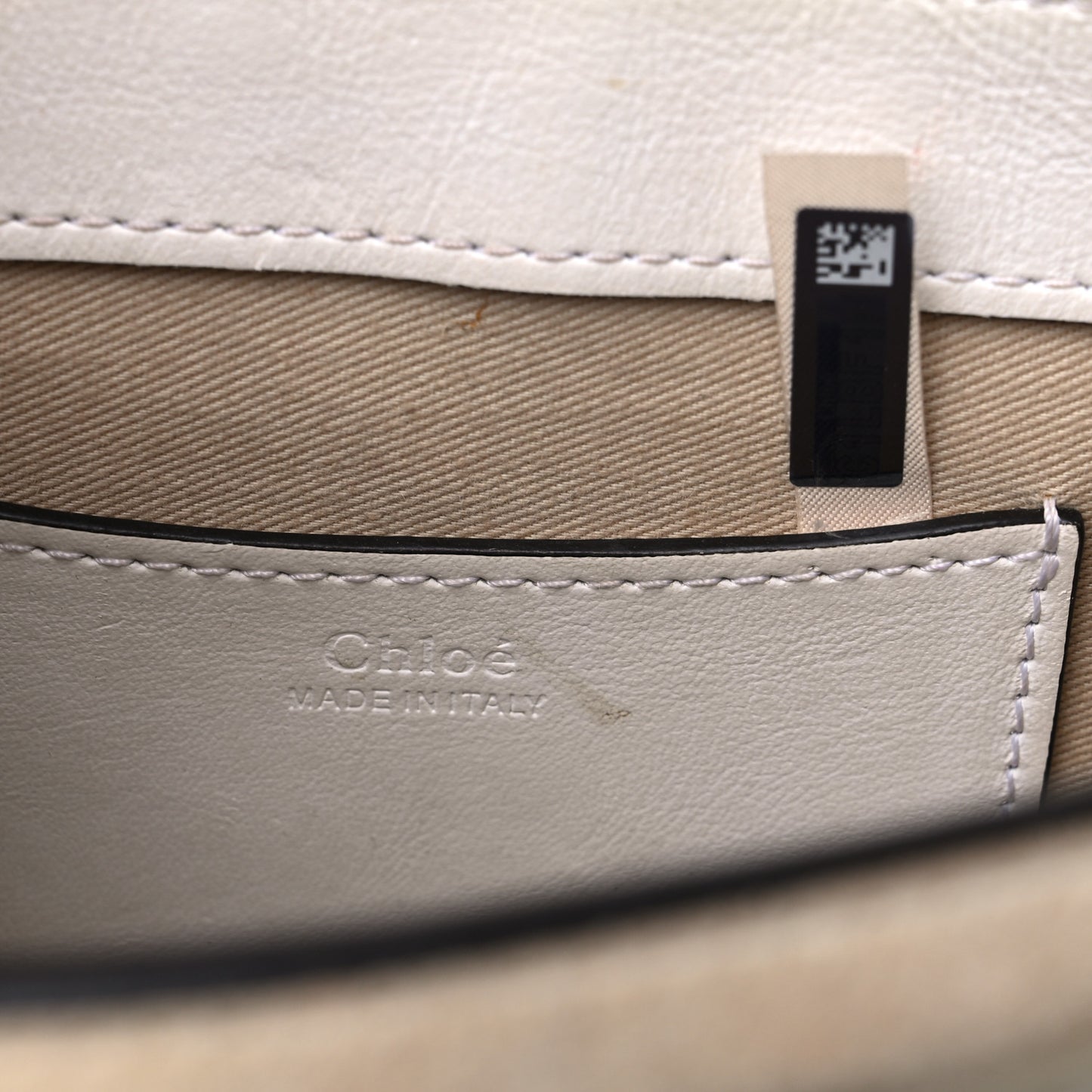 Calfskin Crocodile Embossed Small Tess Bag Brilliant White