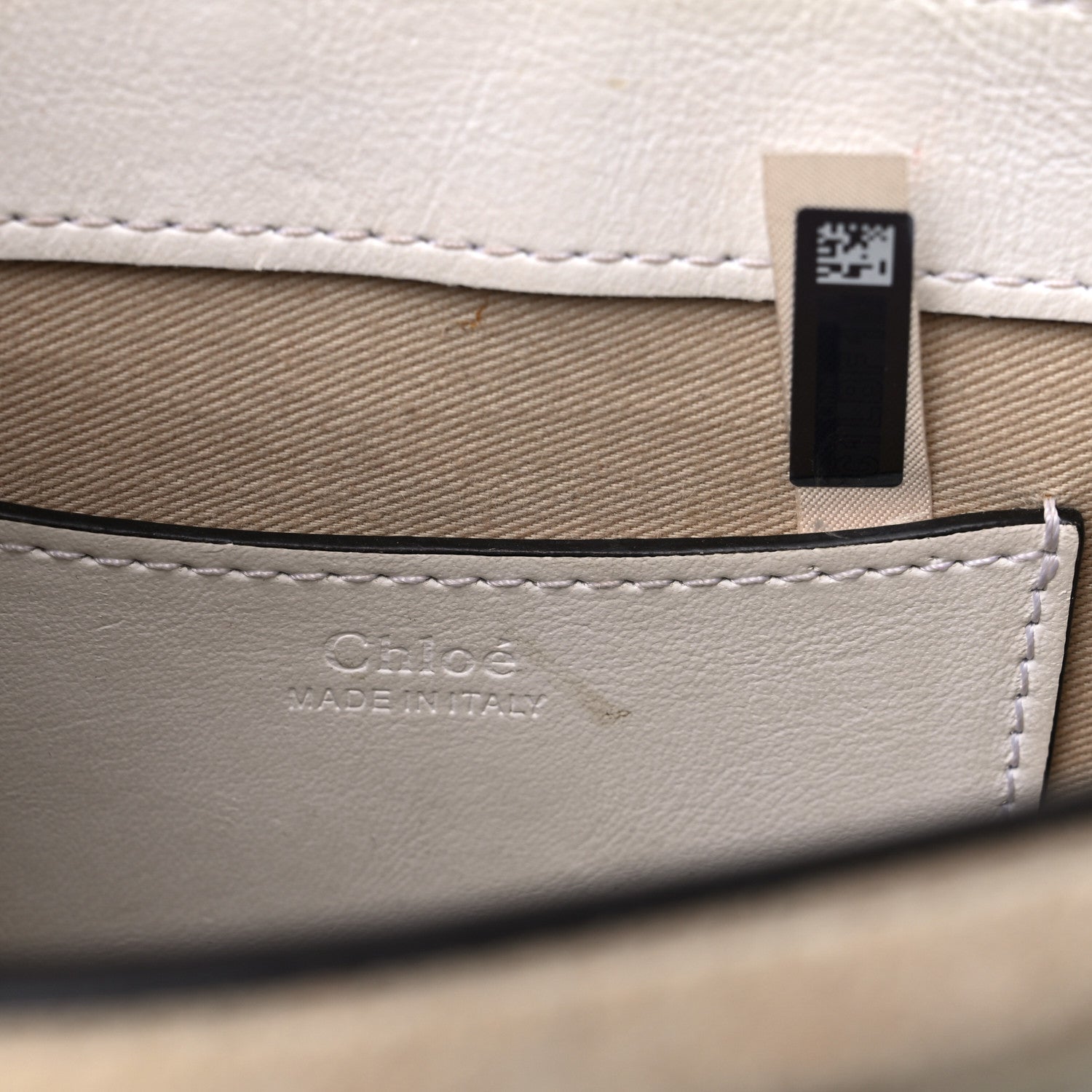 Chloe Calfskin Crocodile Embossed Small Tess Bag Brilliant White 6 of 10