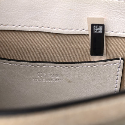 Chloe Calfskin Crocodile Embossed Small Tess Bag Brilliant White 6 of 10