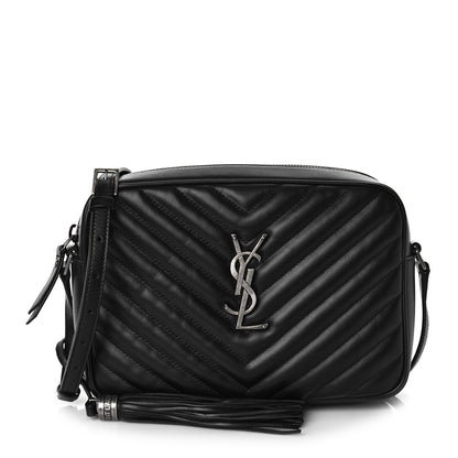 Saint Laurent Calfskin Matelasse Monogram Lou Camera Bag Black 1 of 9
