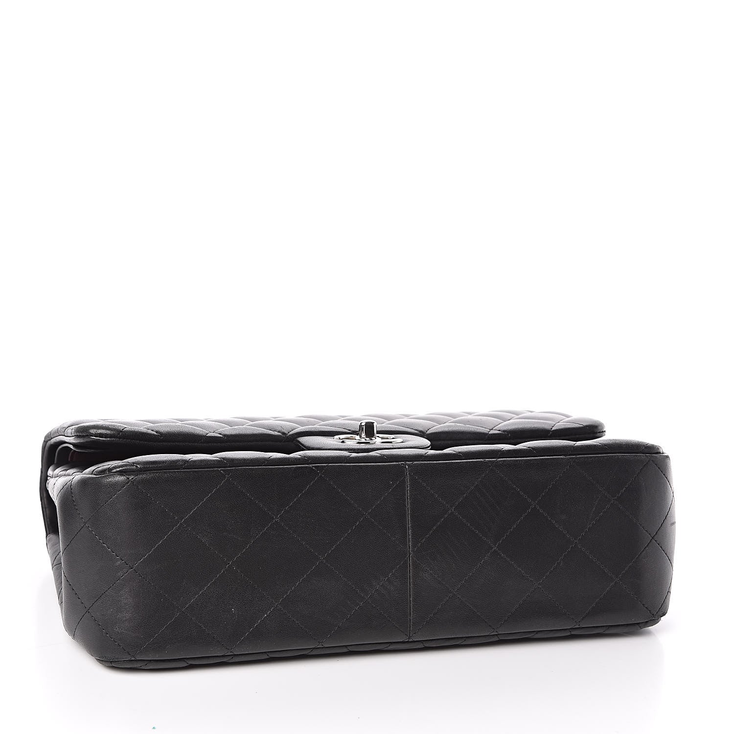 Chanel Lambskin Quilted Jumbo Double Flap Black 4 of 12