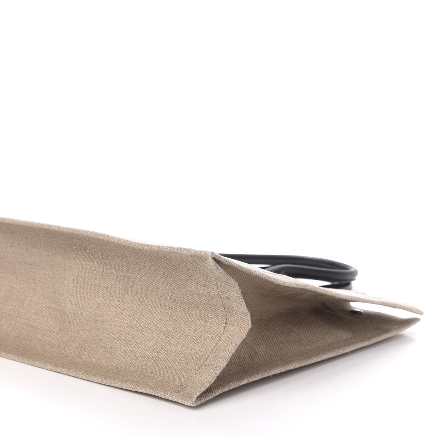 Saint Laurent Linen Calfskin Rive Gauche Tote Optic White 8 of 9