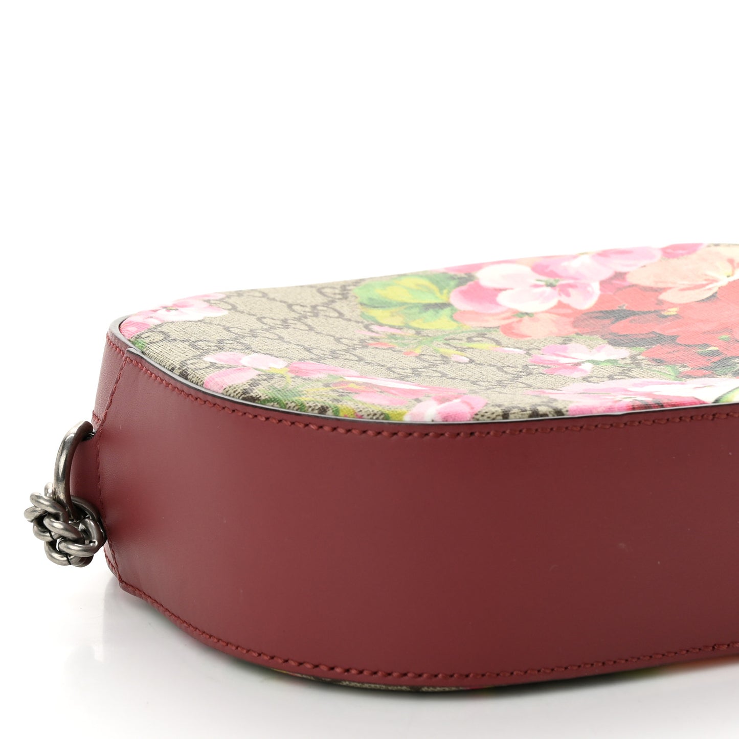 GG Supreme Monogram Blooms Mini Chain Shoulder Bag Beige Multicolor Dry Rose