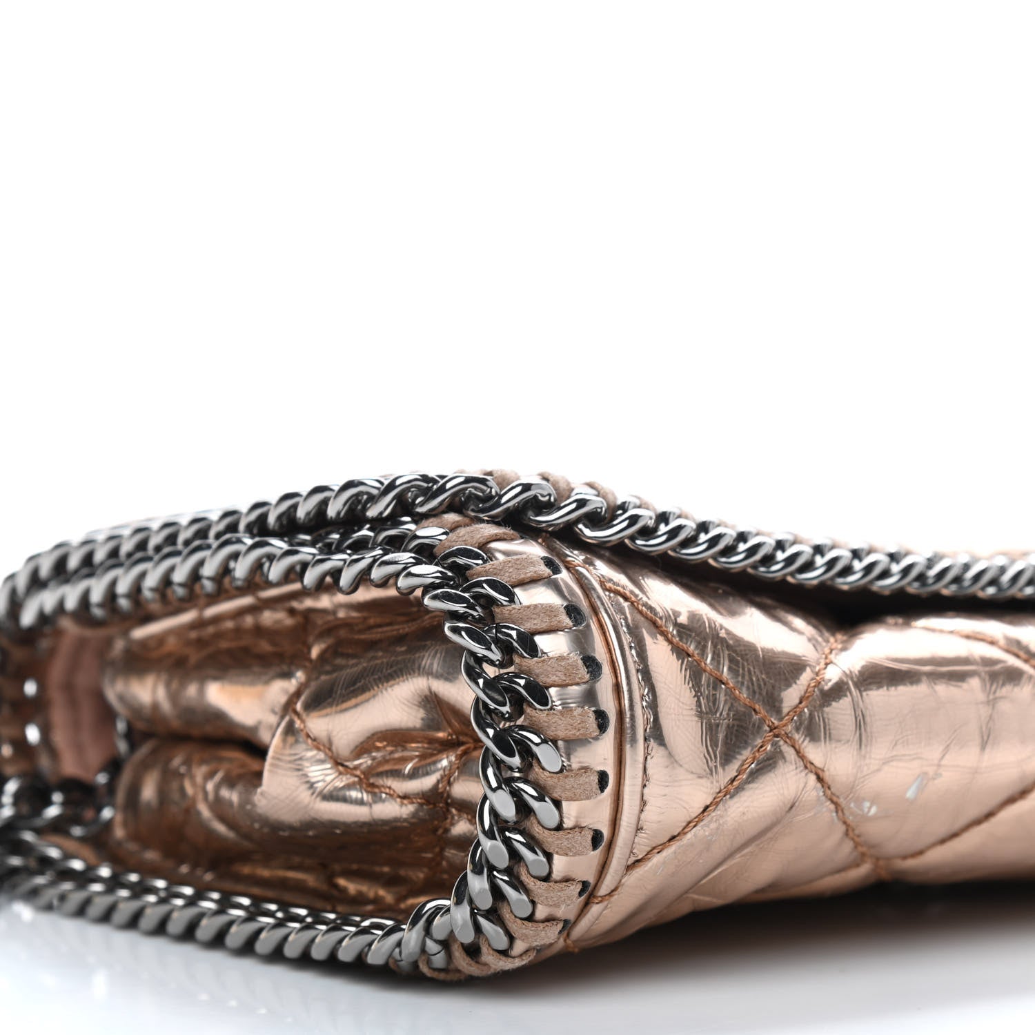 Stella McCartney Metallic Eco Alter Quilted Falabella Crossbody Bag Copper 7 of 8
